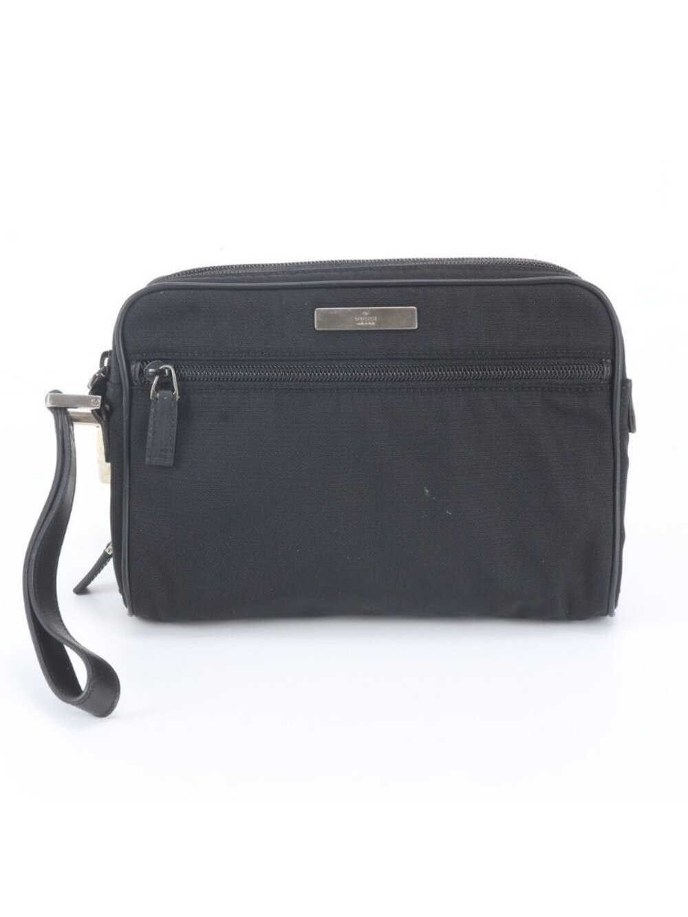 Gucci Leather Clutch Pouch Business Black